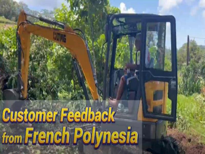 Feedback do cliente da miniescavadeira de 3 toneladas LTMG LTE35 da Polinésia Francesa