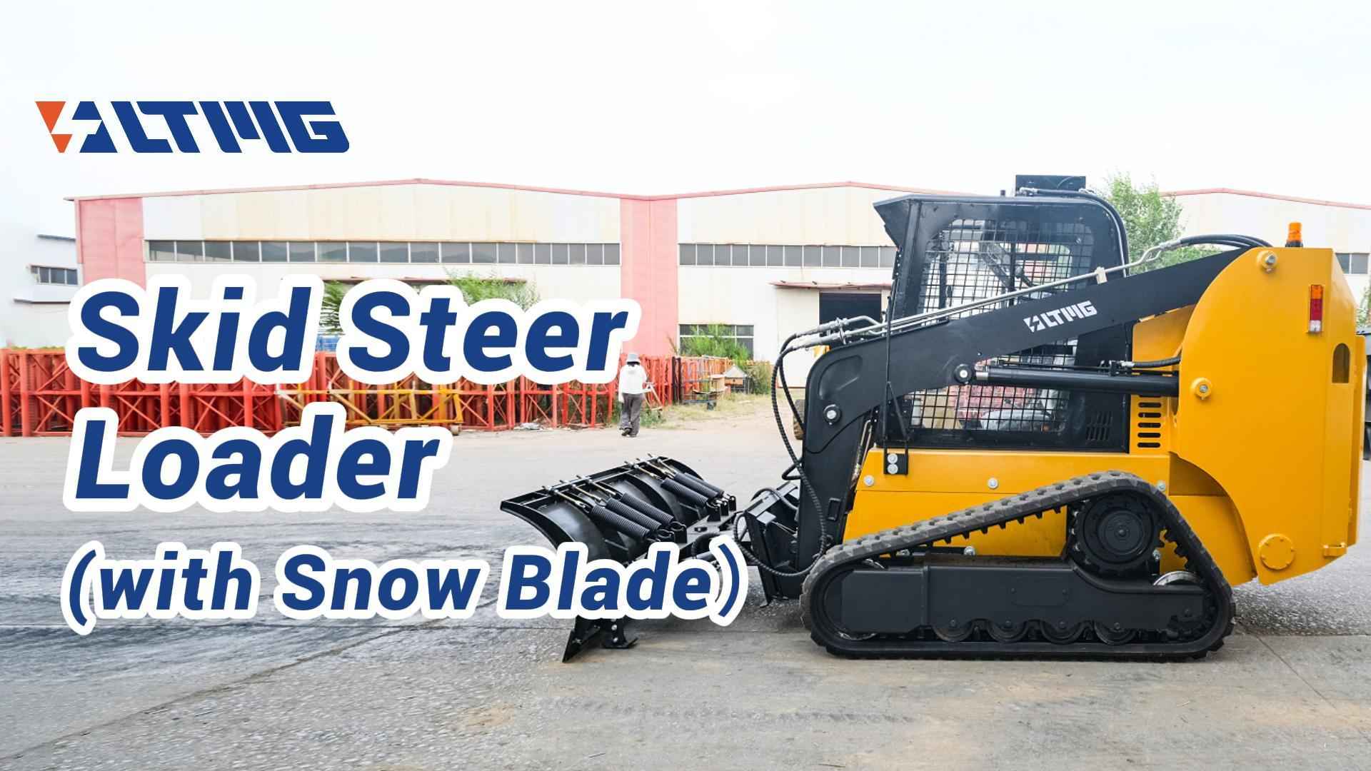 Solução eficiente de limpeza de neve | LTMG LTS125 Skid Steer Loader com lâmina de neve