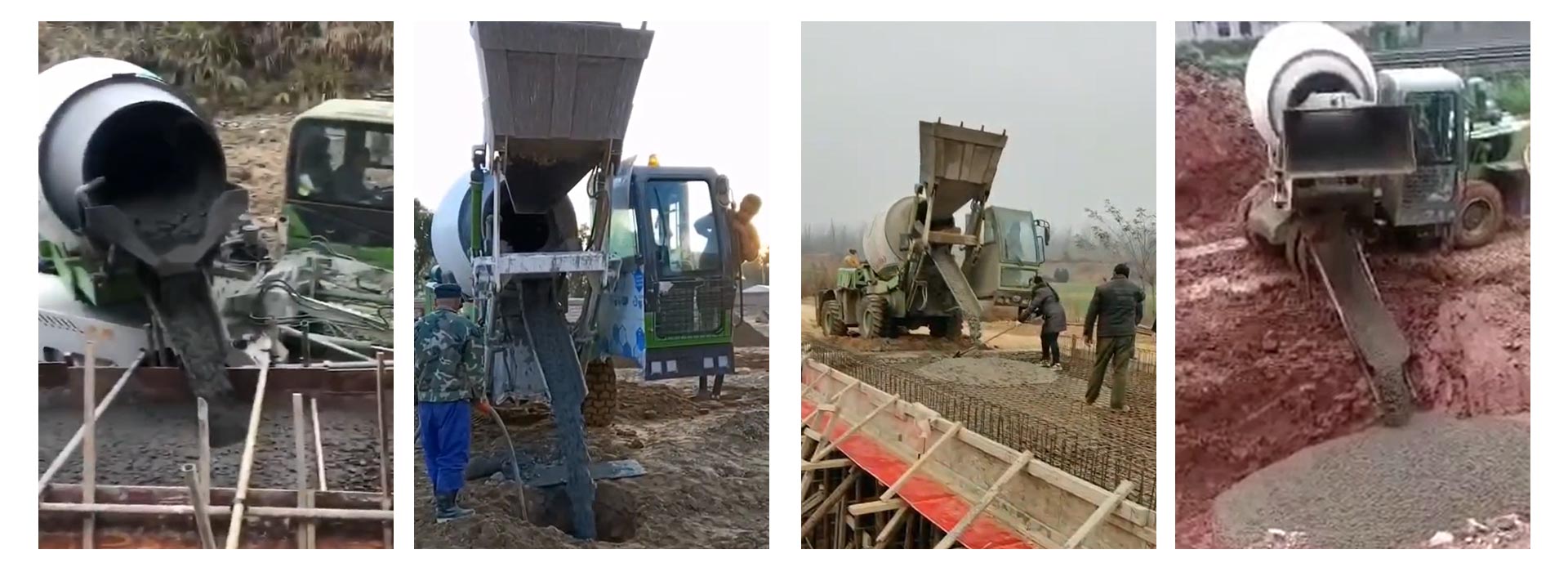 Self Mixing Concrete Truck Actual Work
